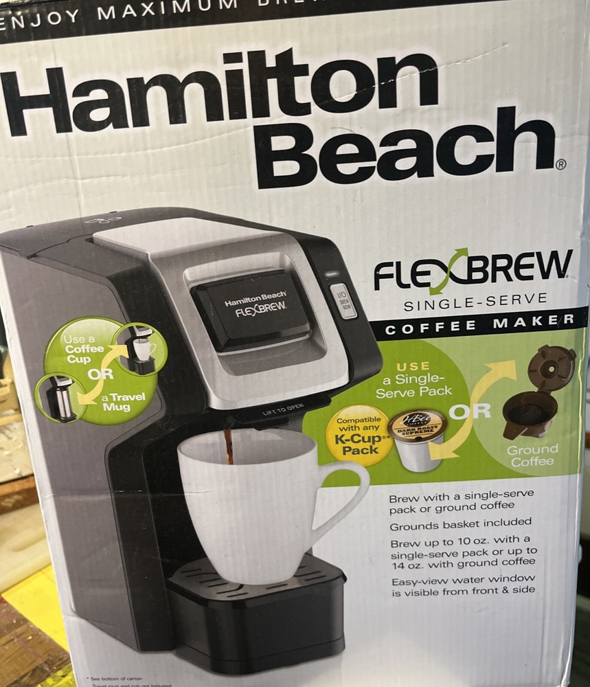 Hamilton Beach FlexBrew Single-Serve Coffee Maker Black & Silver