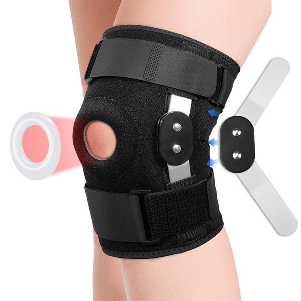 Hinged Open Patella Knee Brace Compression Sleeve Joint Support Stabilizer Wrap