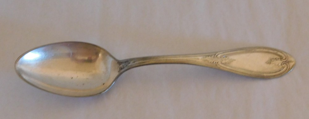 Teaspoon / Youth Spoon - ROGERS BROS A1 Mark - Unknown Leaf Pattern   #P182