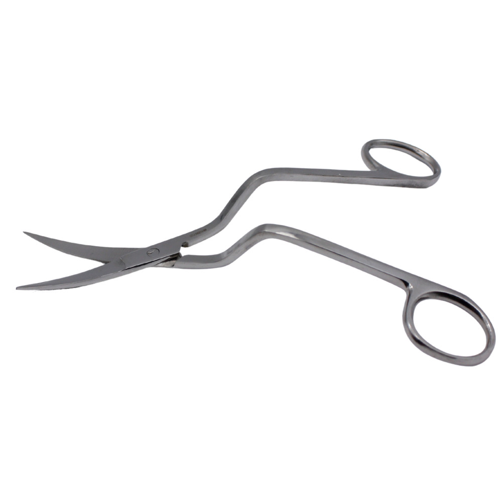 6" Offset Angle Double Sharp Point Embroidery Scissors