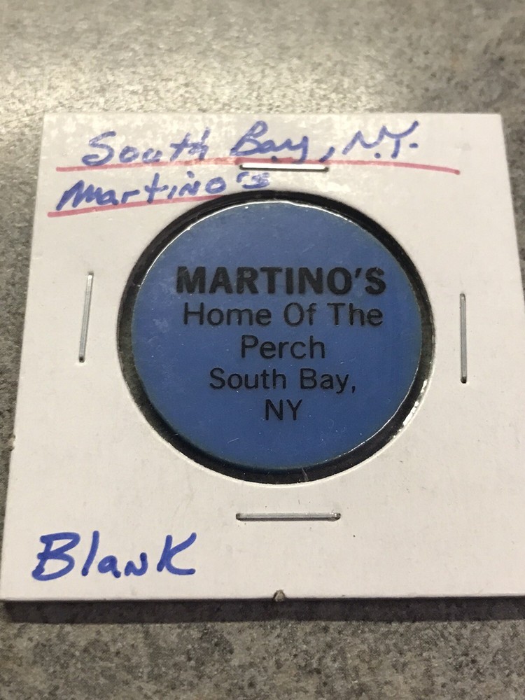 Plastic Advertisement Token - Martini’s - South Bat, New York