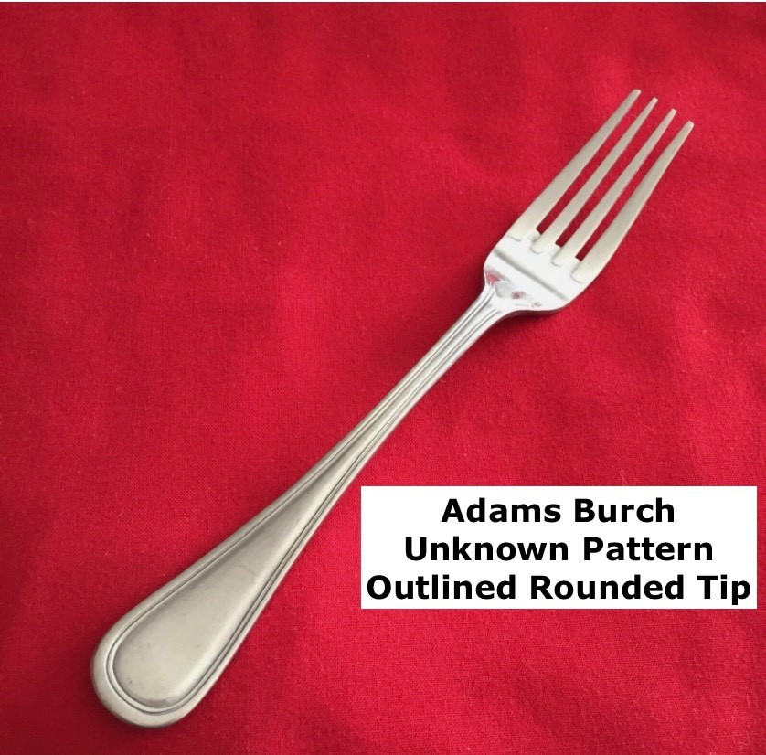Adams Burch Unbranded Rounded Tip Dinner Fork 7 1/4" Stainless Steel Flatware