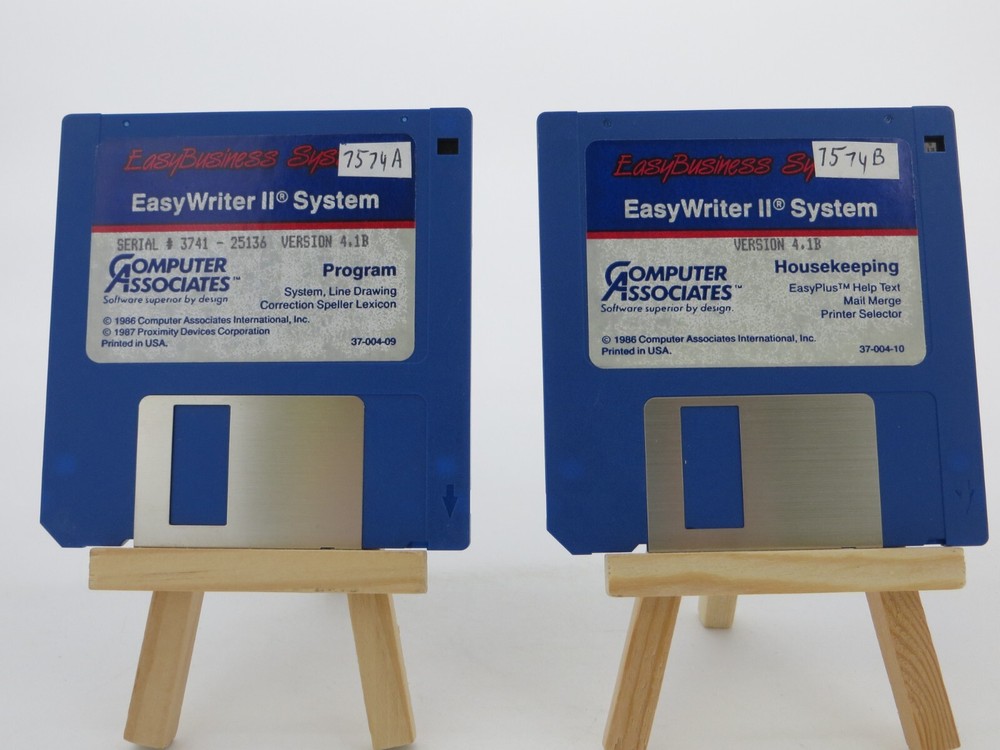 3.5" Floppy Disk EasyWriter II System Version 4.1B vintage computer software
