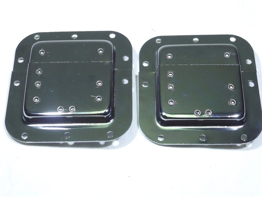 (2) Two Chrome-Plated Medium Butterfly Latches (Split Dish) For ATA Road Cases