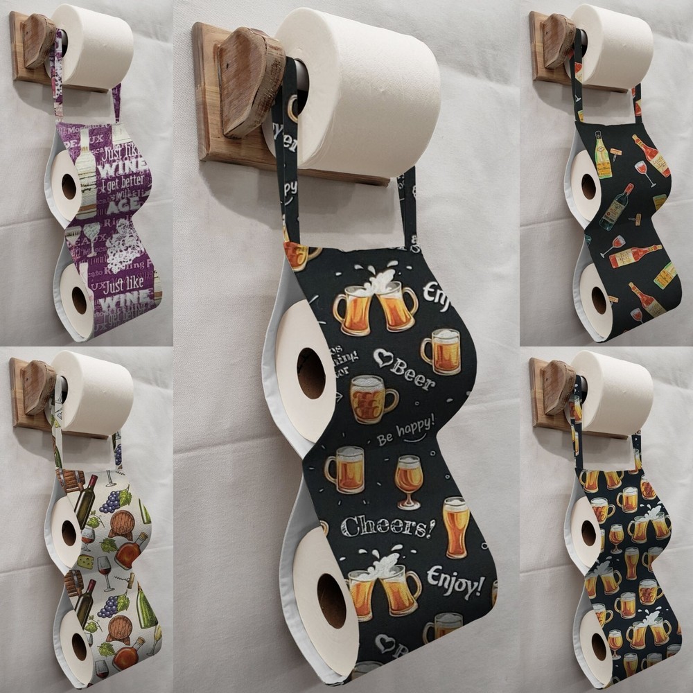 Beer or Wine Toilet Paper Holder (5 Patterns Available)