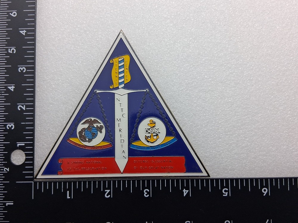 NTTC Naval Technical Training Center Meridian Metal Insignia