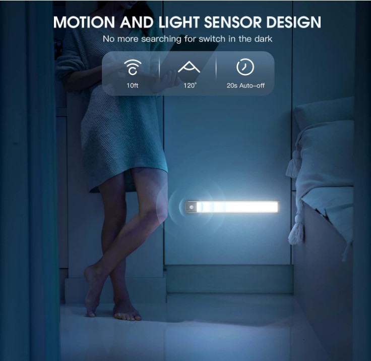 10-Inch Rechargeable Under-Cabinet LED Lights with Motion Sensor, 2-Pack