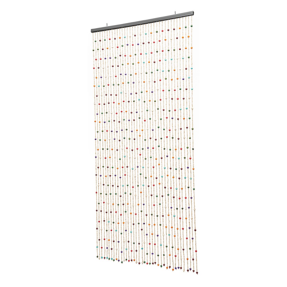 Natural Bamboo Beaded Curtain Colorful Boho Bamboo Beaded Window Doors Divider