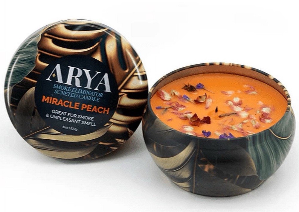 ARYA ODOR ELIMINATOR SCENTED CANDLE- 8OZ- 1CT- Assorted Scent