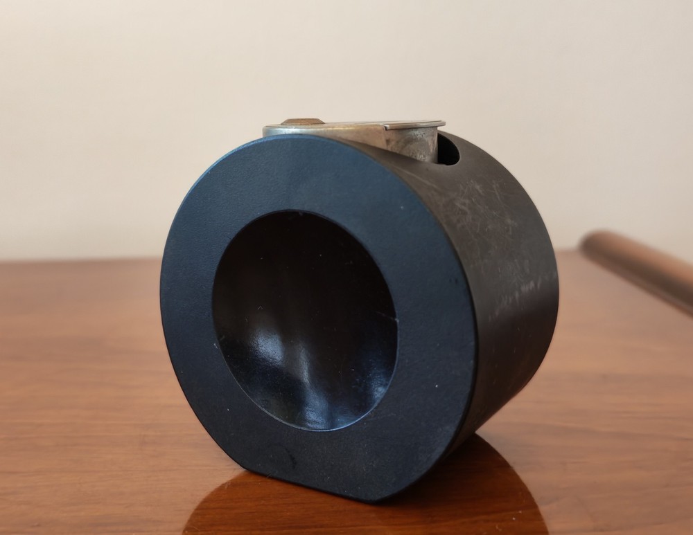 Vintage Ronson Table Lighter Black Holder Mid Century Working