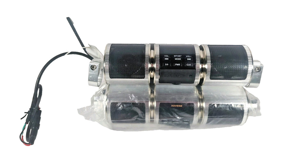 Motorcycle Handlebar Speakers Bluetooth Audio Pair MT487 Tested