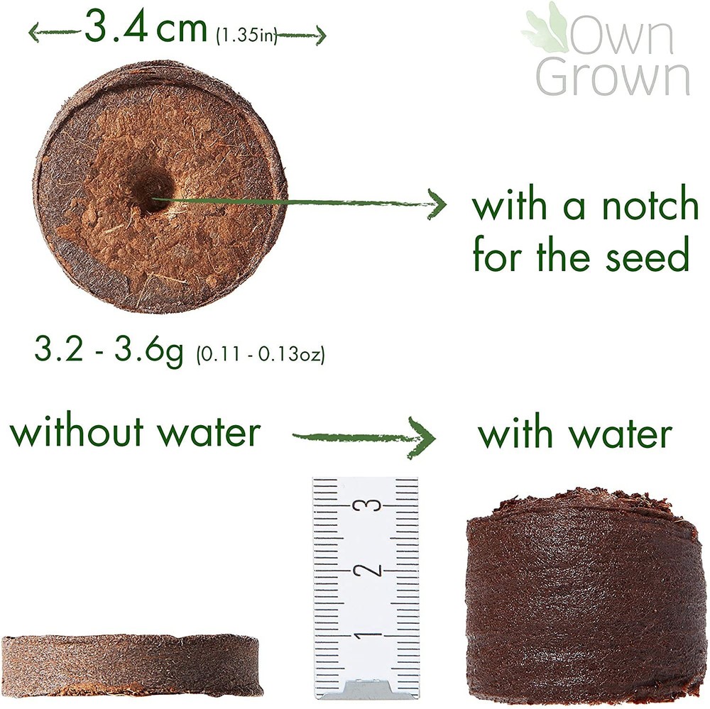 Coco Coir Seed Starter Pellets 125 Pack
