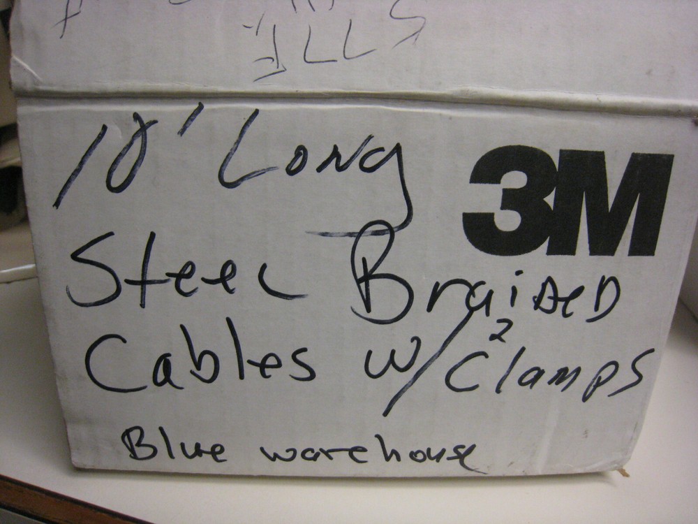 1/8" x 10Foot Steel Work Cable with Cable Clamps