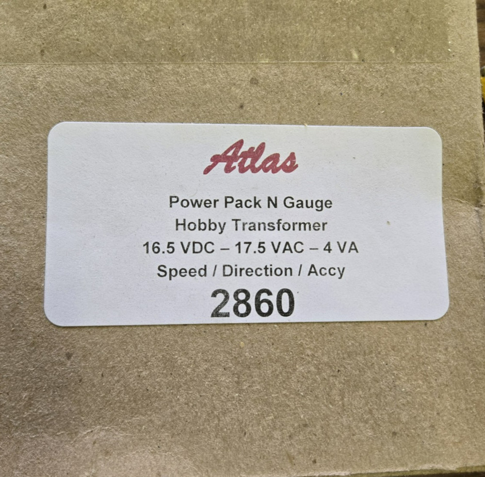 Atlas Powerpack model #2860 N Gauge Hobby Transformer Train Controller Tested