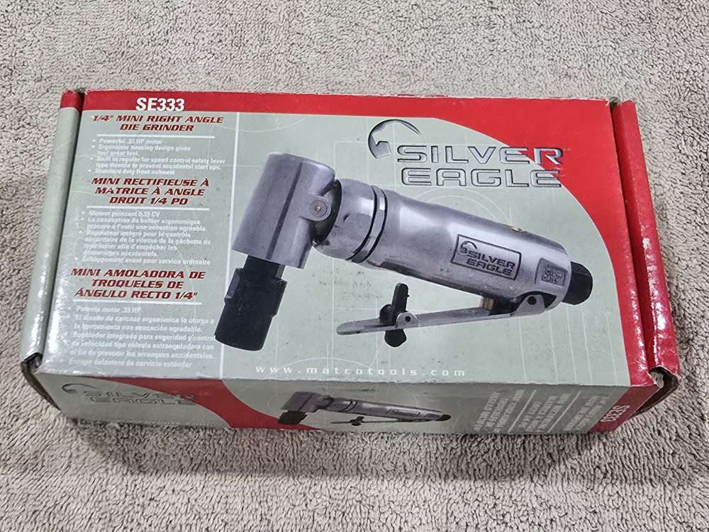 New Matco Tools / Silver Eagle SE333 Right Angle Die Grinder Air Pneumatic
