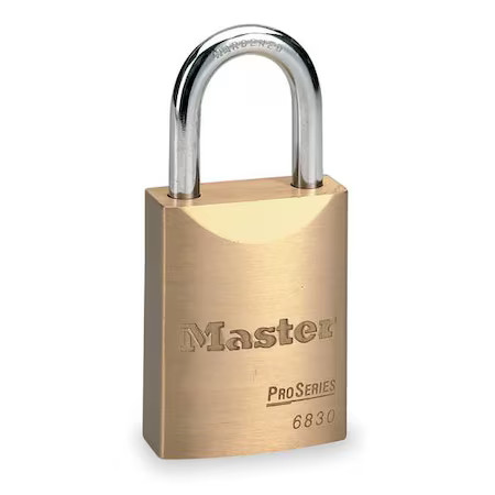 Master Lock 6830Ka-10G121 Padlock, Keyed Alike, Standard Shackle, Rectangular