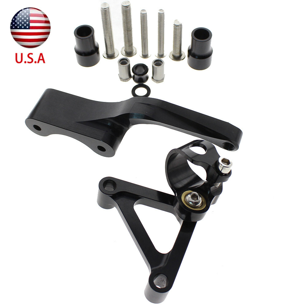 For Ducati Monster 696 CNC Steering Damper Bracket Mounting Kit Support Black