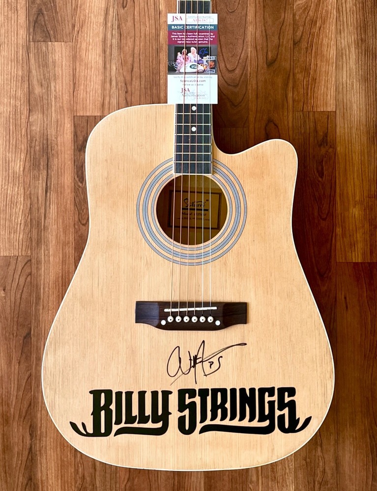 BILLY STRINGS Signed Guitar JSA COA Dust in a Baggie Taking Water