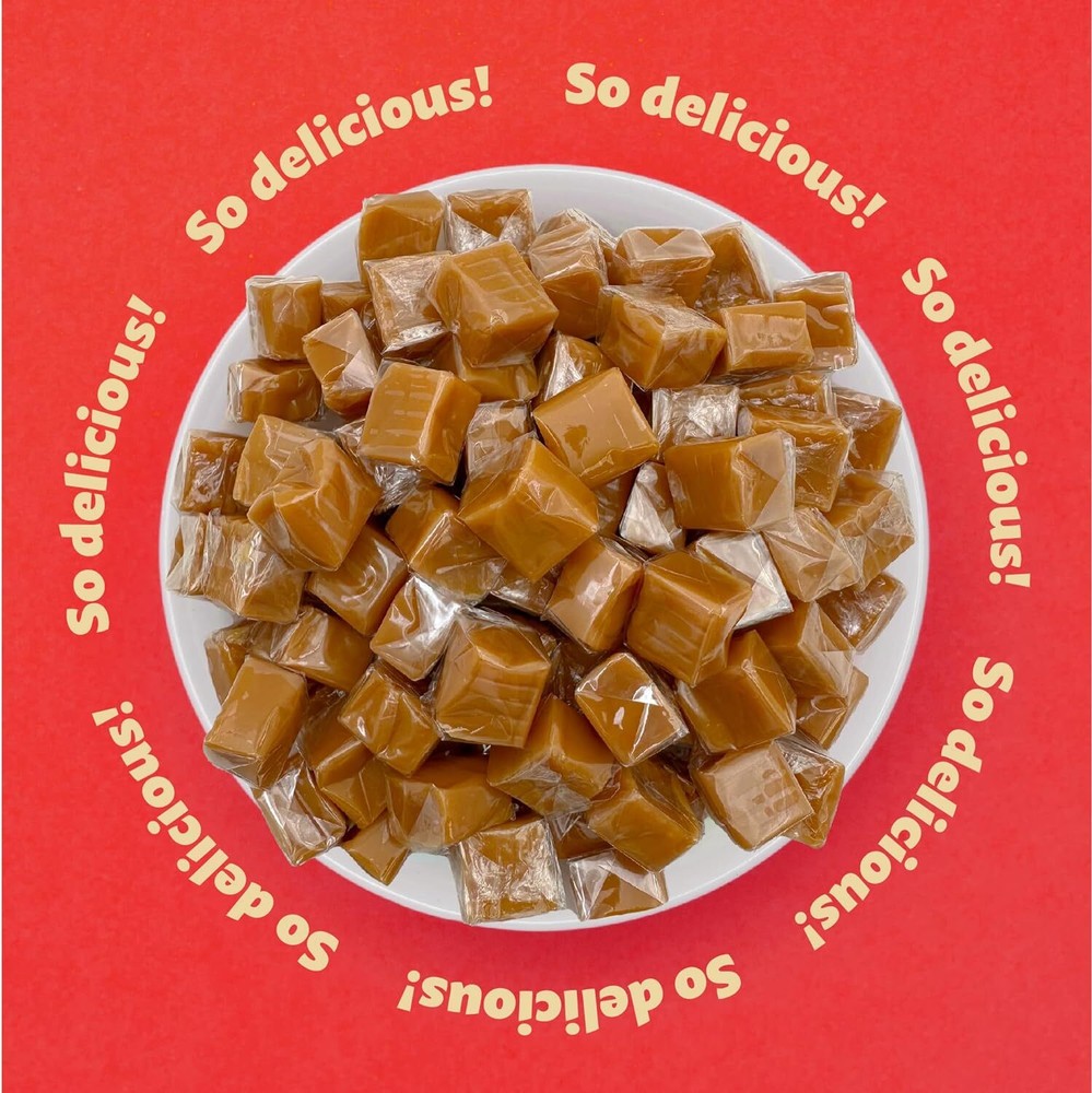 Vanilla Caramel Squares Candy, Individually Wrapped, 1,5 Pound Pack