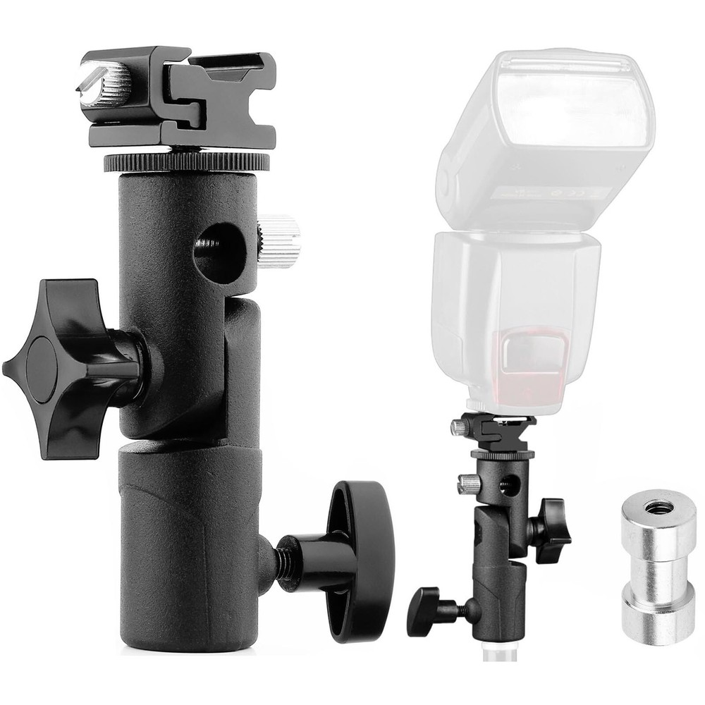 E-Type Camera Flash Speedlite Mount Light Stand Bracket Umbrella Shoe Holder