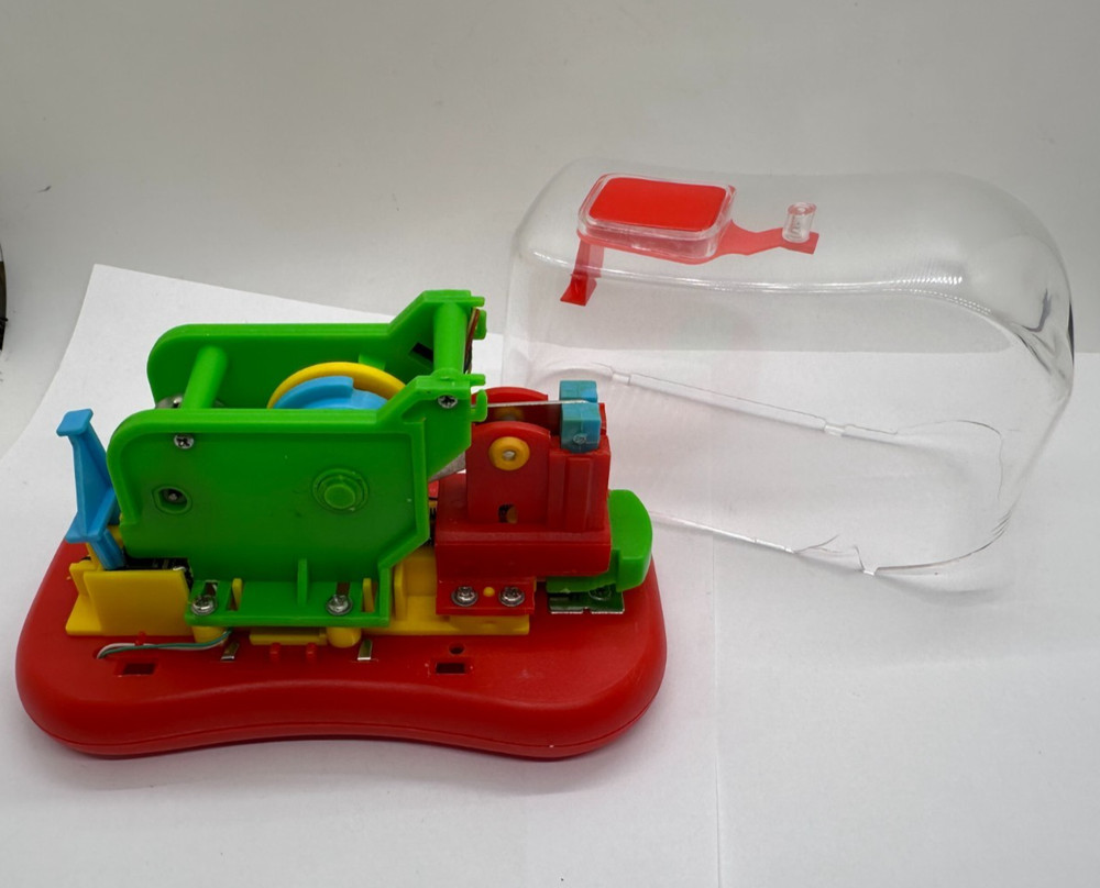 VTG 80s Battery Operated Stapling Machine Clear Electronic Stapler (NOT WORKING)