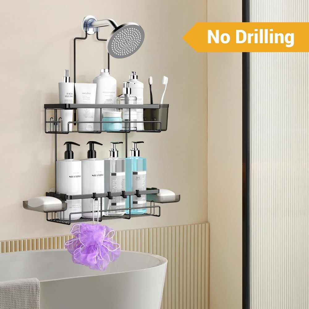 Shower Caddy Hanging Bathroom Organizer: Rustproof Shelf for Inside Shower - ...