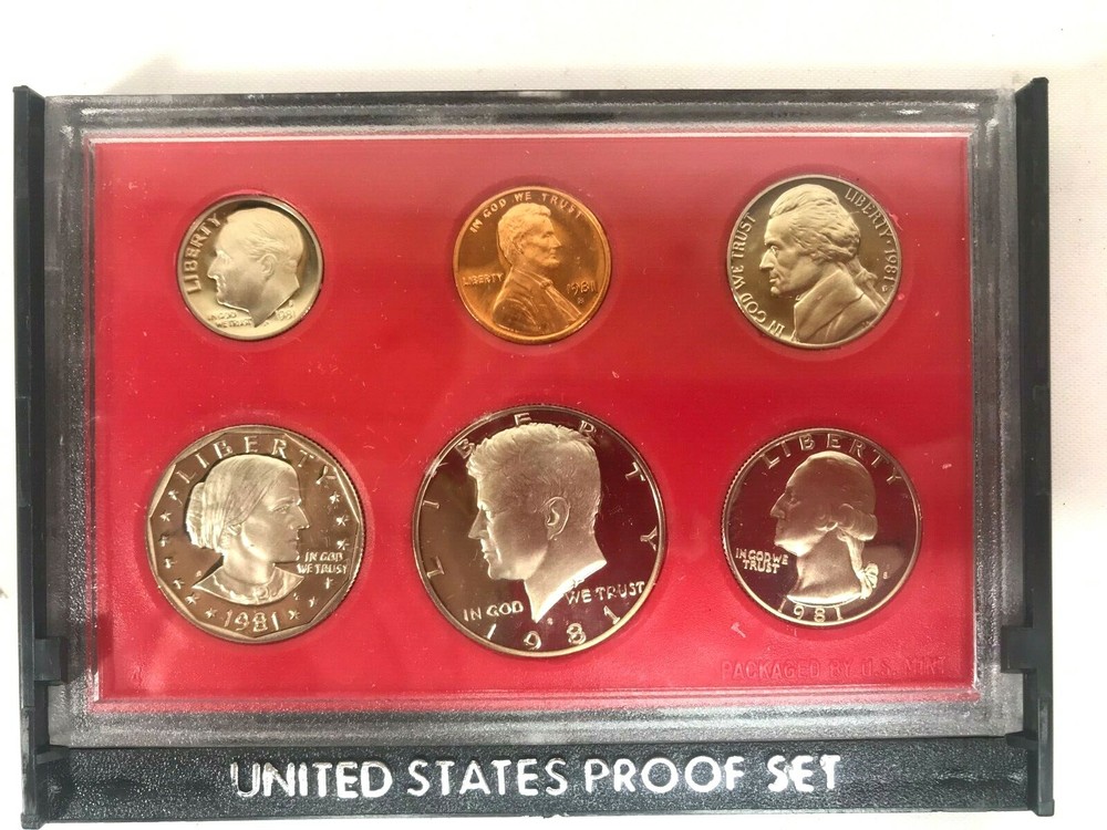 1981 U.S. Proof set issued by US Mint. S