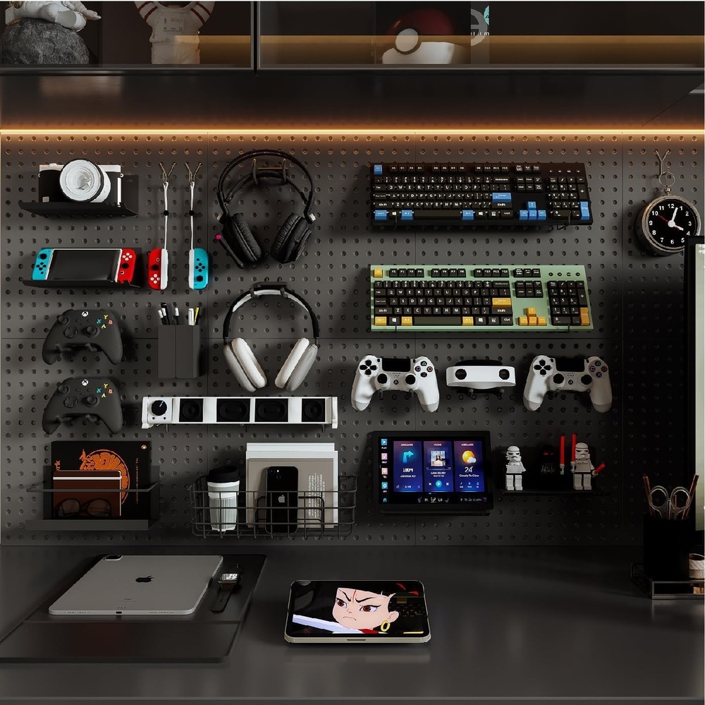 10-Pack Heavy Duty Pegboard Hooks for Power Tools - Garage Storage Solution