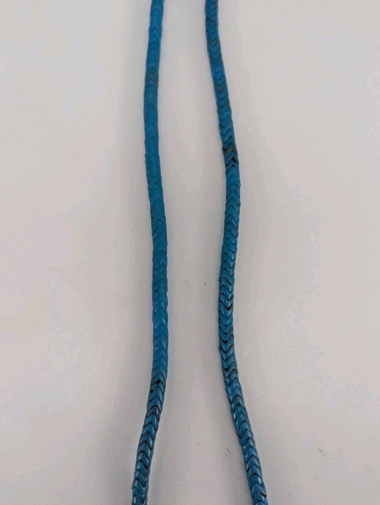 MEDIUM BLUE SNAKE BEAD Antique Trade Beads, Interlocking Snake, Small 6 mm , 28"