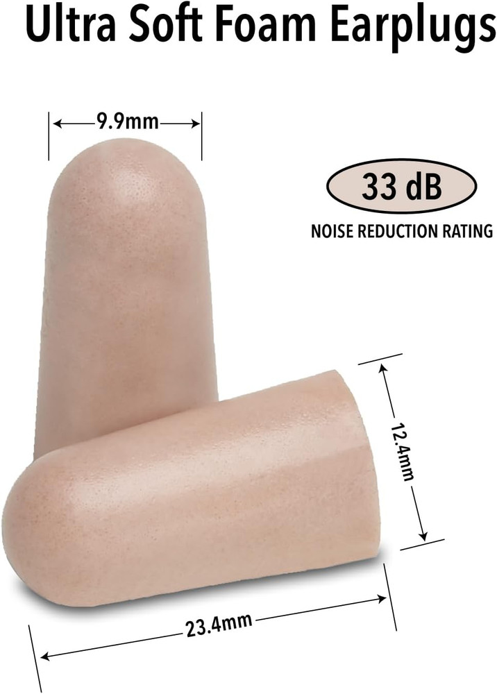 Mack'S Ultra Soft Foam Earplugs, 10 Pair - 33Db Highest NRR, Comfortable Ear Plu