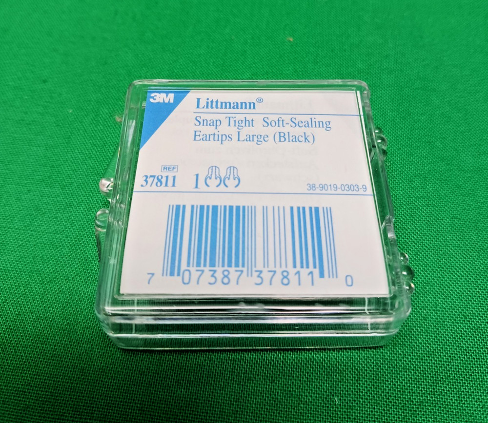 Littmann Snap Tight Soft-Sealing Ear Tips Large Black