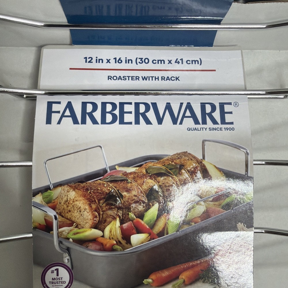 Farberware Non-stick Roaster with Rack – 12x16 Durable Roasting Pan