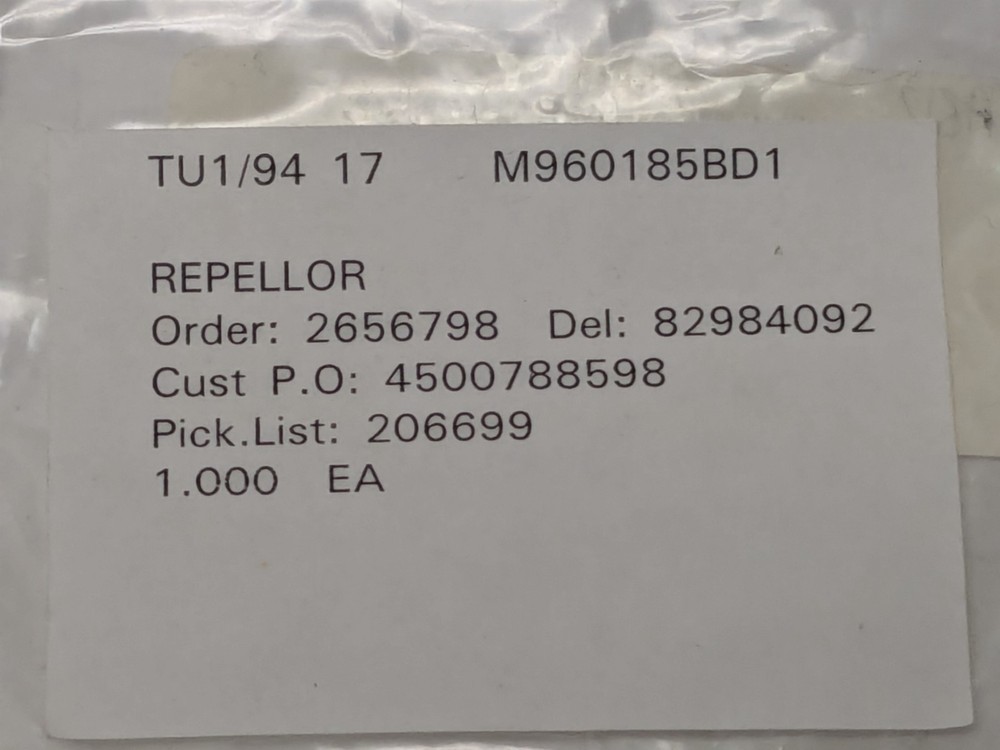WATERS REPELLOR Part# M960185BD1 , Quantity 1