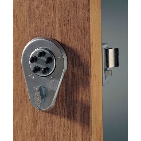 Simplex 917-26D Pushbutton Deadbolt, Satin Chrome