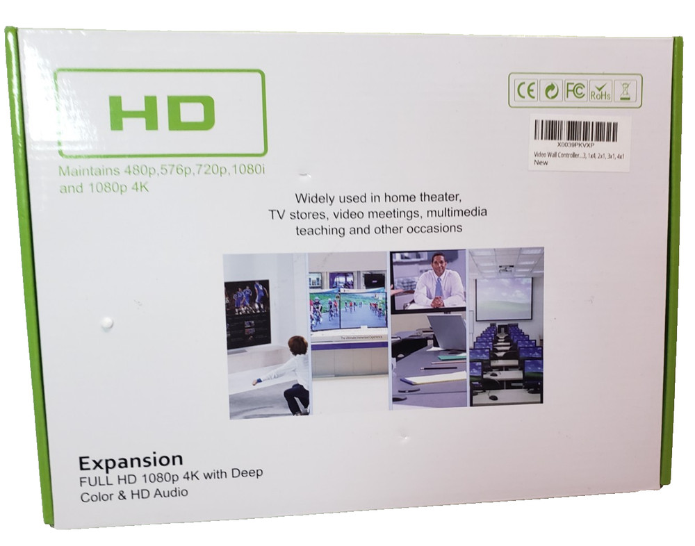 Video Wall Controller, 4K x 2K HD Display Seamless Splicing