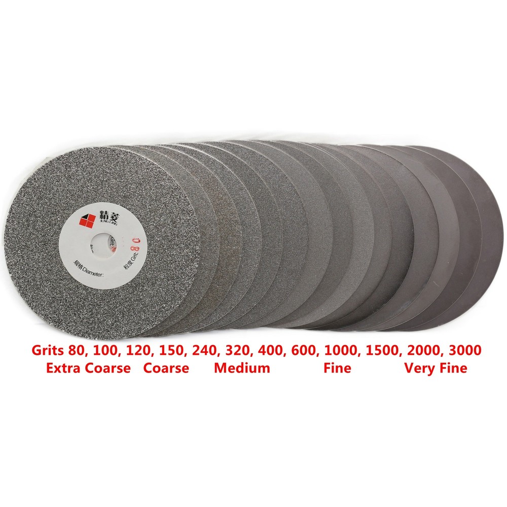 4" in Grit 80-3000 Diamond Grinding Discs Flat Lap Disk Lapidary Tools for Stone