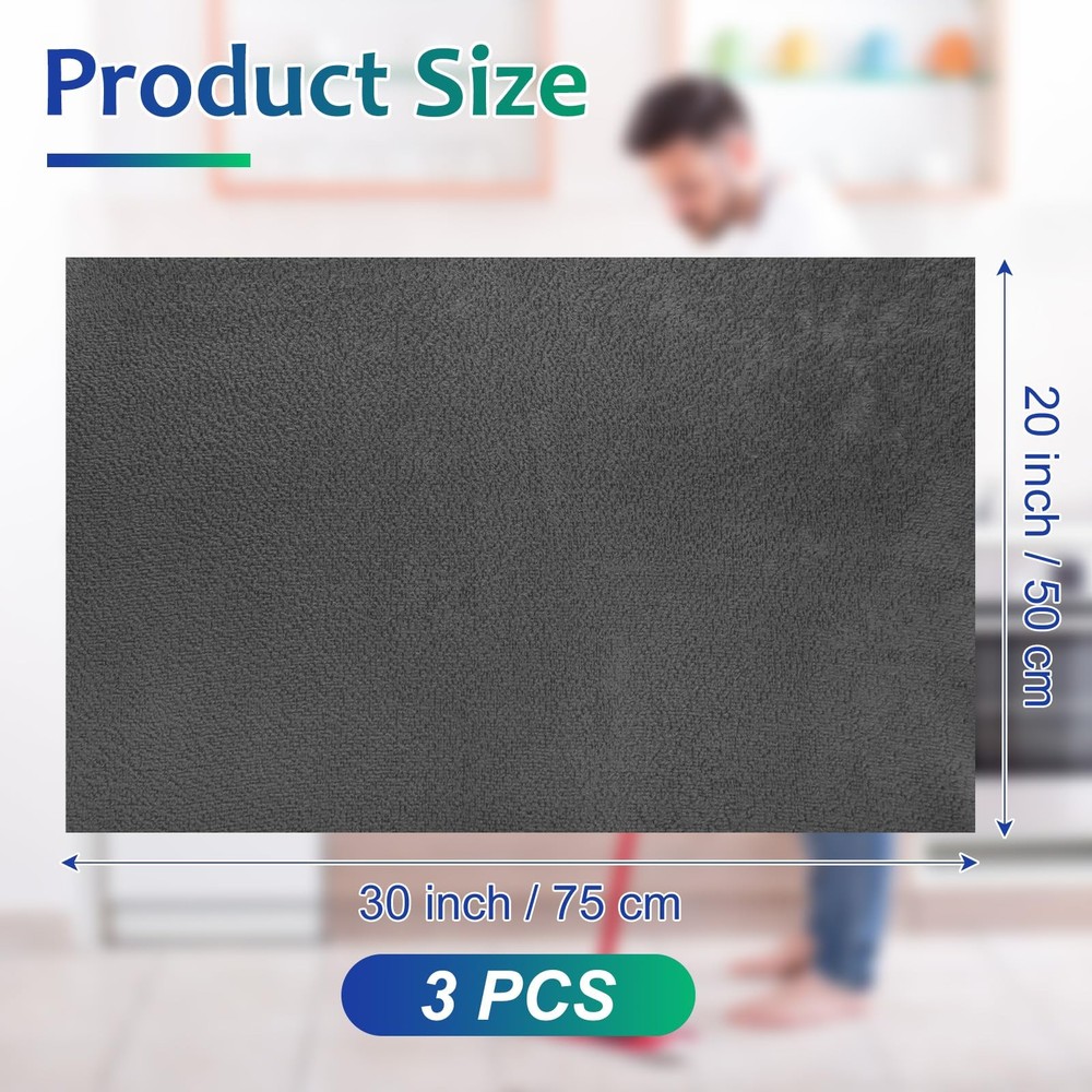 3 Pcs Extra Large Microfiber Cleaning Cloth 30" x 20" Washable Reusable Micro...