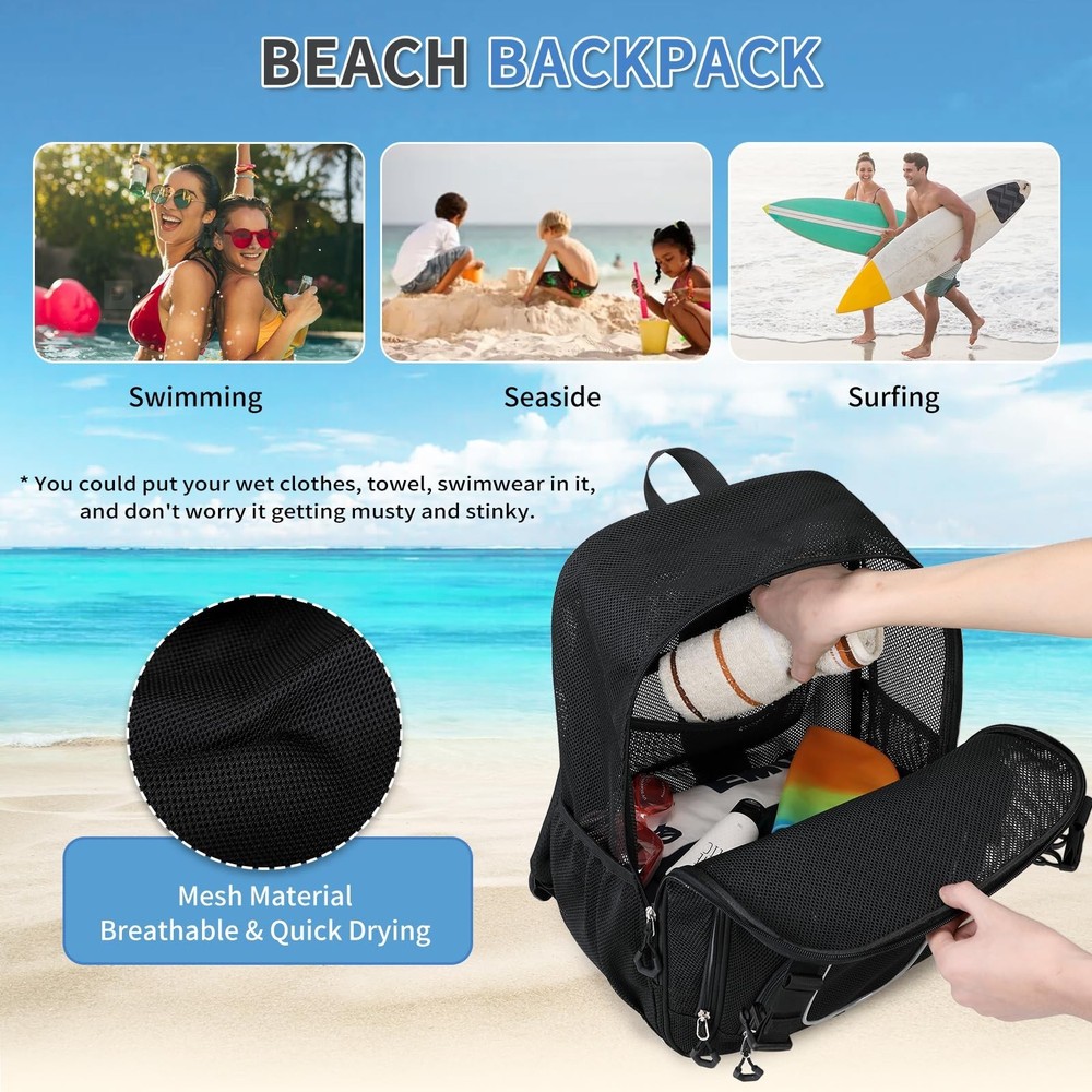 Mesh Backpack Heavy Duty See Through Transparent Backpack for School Large Ca...
