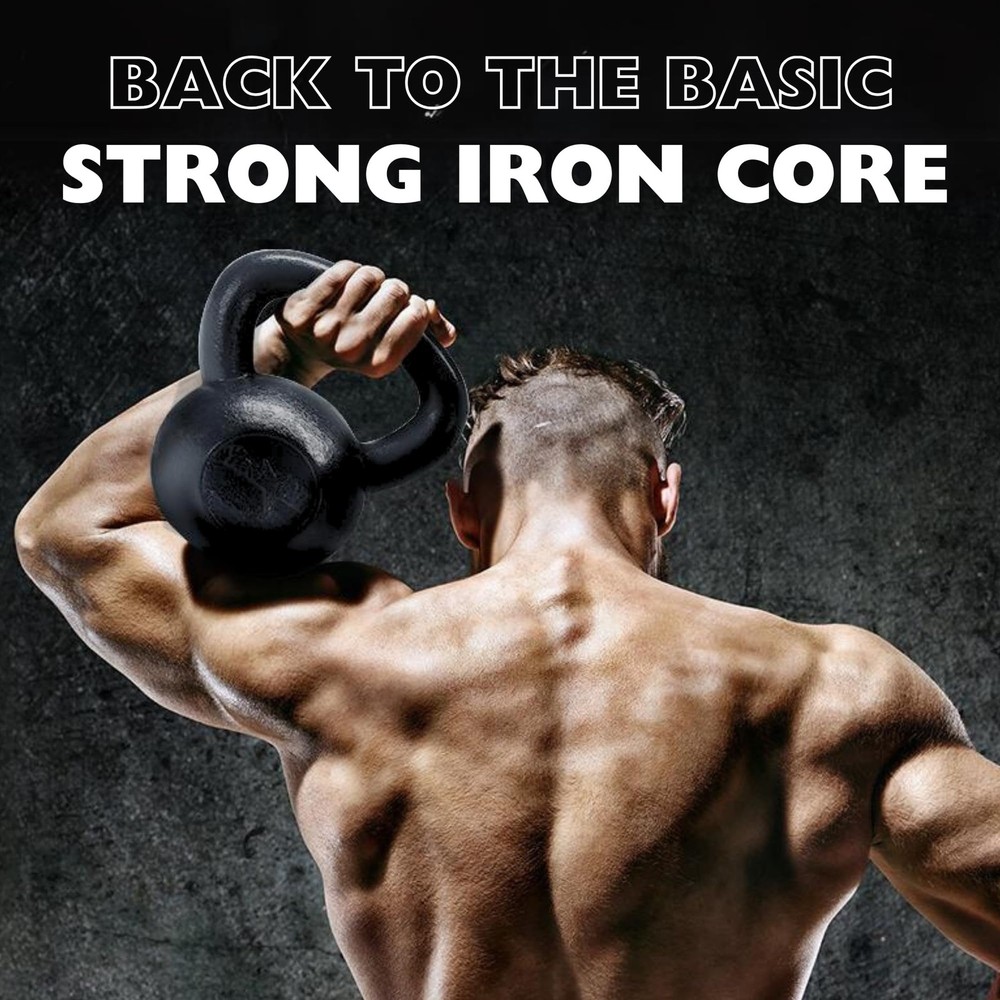 Yes4All Solid Cast Iron Kettlebell Weights Set – Great for Full Body Workout...