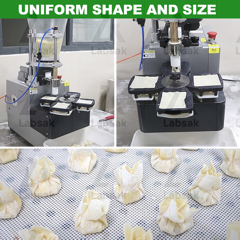 Semi Automatic Small Wonton Wrapper Making Machine Wonton Wrapping Making