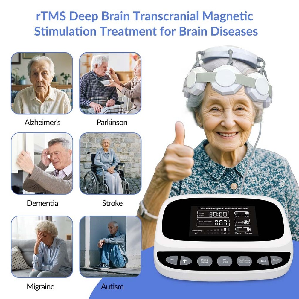 Transcranial Magnetic Stimulation Machine Rtms Stimulate Nerve Cells Depression