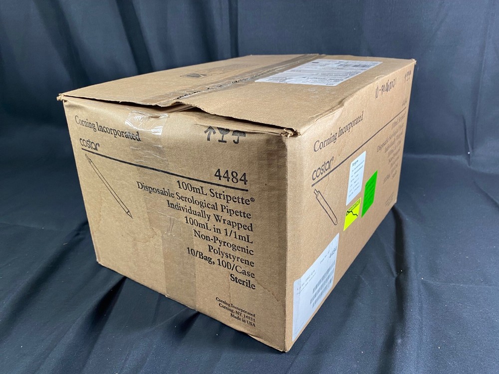 CORNING 100mL Stripette Serological Pipets Polystyrene Wrapped 4484 (100/cs)