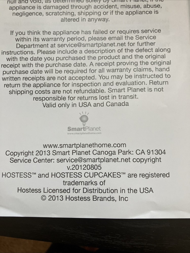 NIB Hostess Cup Cakes Maker Non Stick Baking Iron