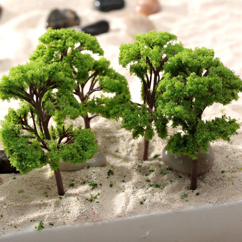 10Pcs 12cm Model Tree Garden Wargame Train Railway Architectural Scenery Layout