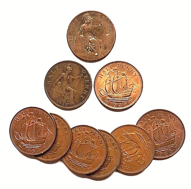 UK Half Pennies