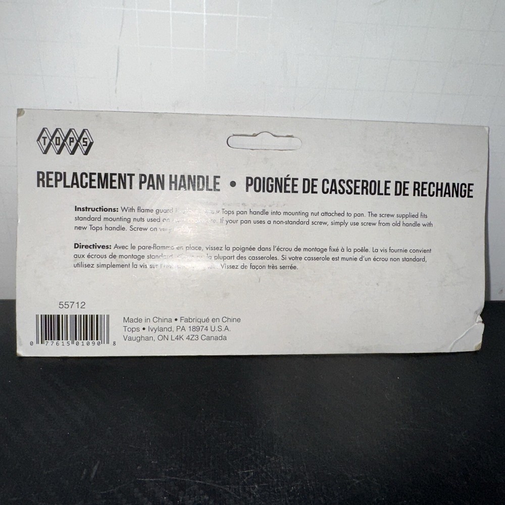 Tops Replacement Pan Handle, New and Unused,