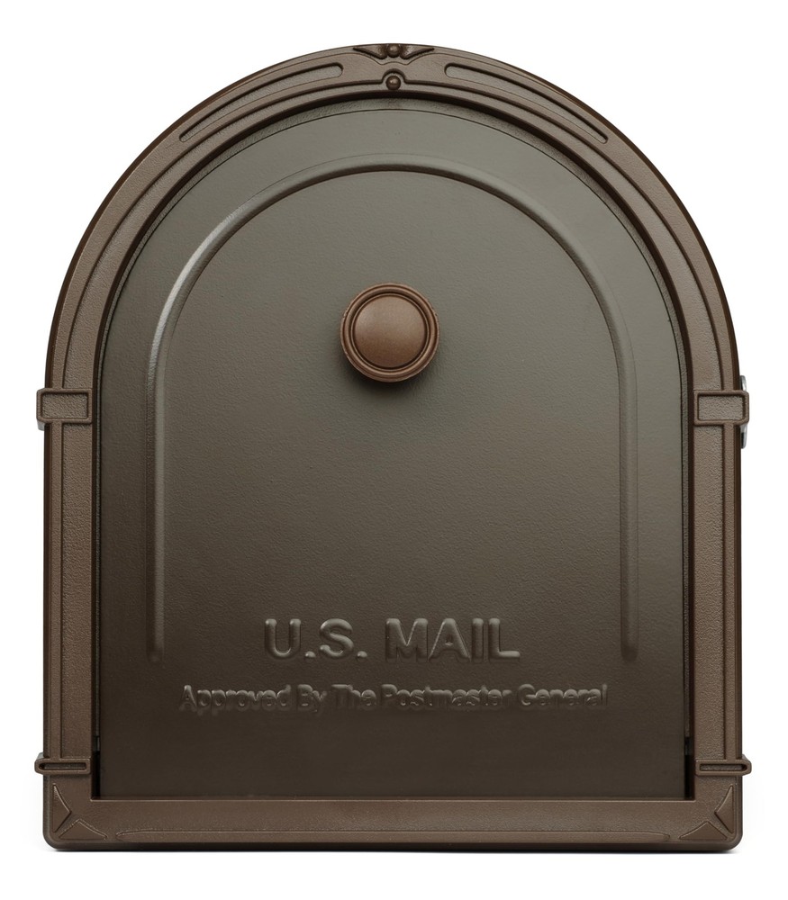 Architectural Mailboxes Bellevue Galvanized Steel Post Mount One Size, Brown