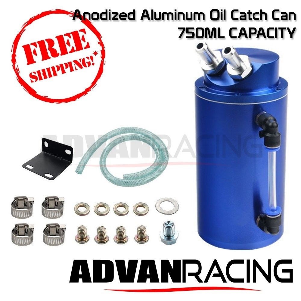 Universal Aluminum Oil Catch Can Type 1, 750ML, Blue