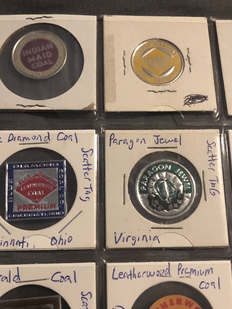 20 Coal Scatter Tags From All Over - Some Better Ones