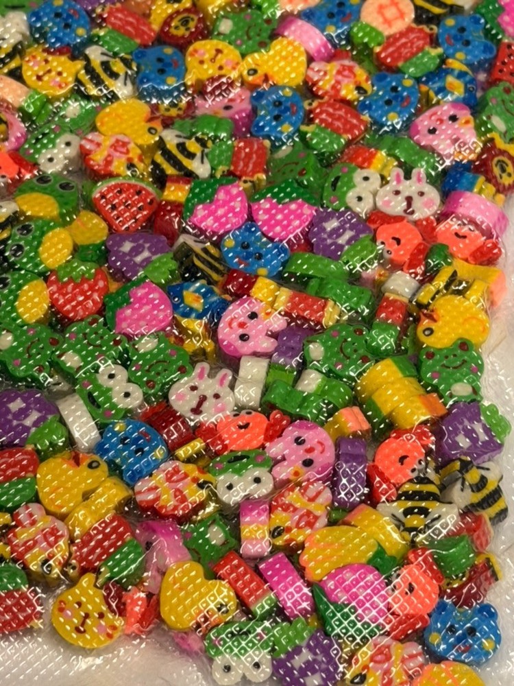 300 PCS Mini Animal Fruit Erasers, Bulk Tiny Novelty Pencil Erasers Assortment